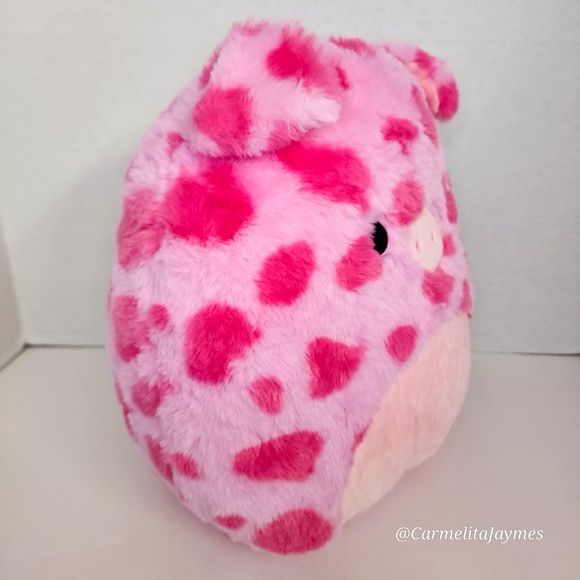 GWENDLE 🐷 Pink Spotted HTF Fuzzamallow Original Squishmallows By Kellytoy NWT - Picture 5 of 7